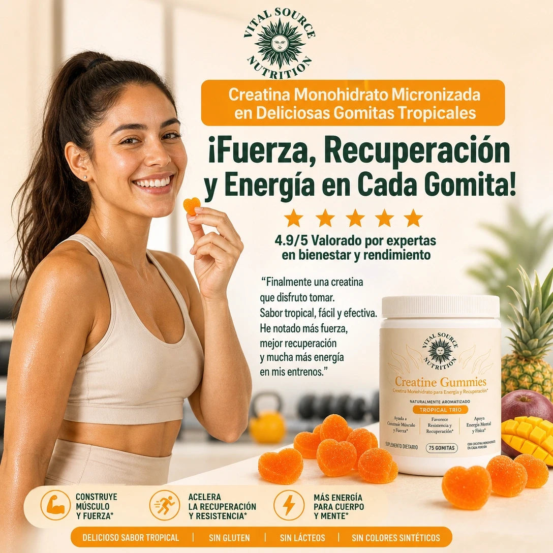 GOMITAS CREATINE WOMENS 🍍💪✨ — FUERZA, ENERGÍA Y RECUPERACIÓN EN CADA BOCADO