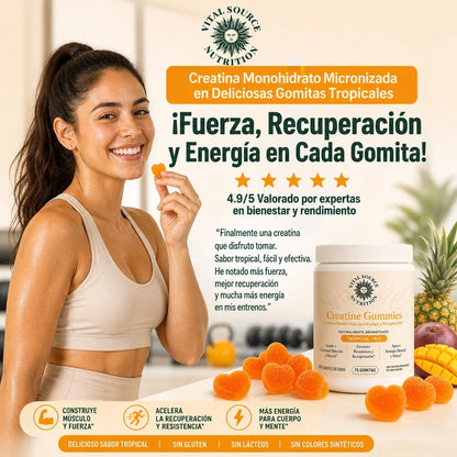 GOMITAS CREATINE WOMENS 🍍💪✨ — FUERZA, ENERGÍA Y RECUPERACIÓN EN CADA BOCADO