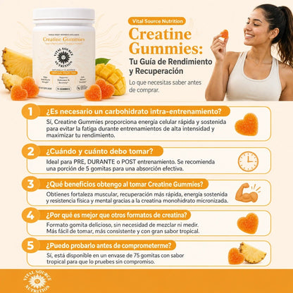 GOMITAS CREATINE WOMENS 🍍💪✨ — FUERZA, ENERGÍA Y RECUPERACIÓN EN CADA BOCADO